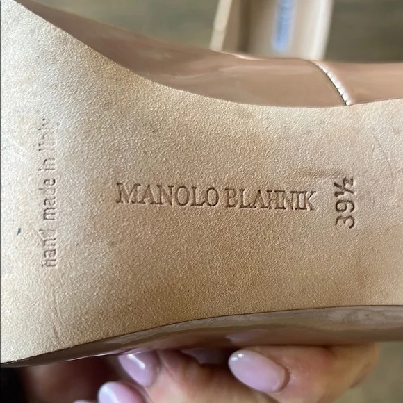 Manolo Blahnik Tan Stiletto Heels - Picture 7 of 8